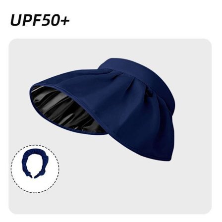 Solhat med bred skygge BLÅ