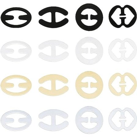 32 stk sklisikre BH-stroppklips i plast, BH-klips for å feste BH-stroppen