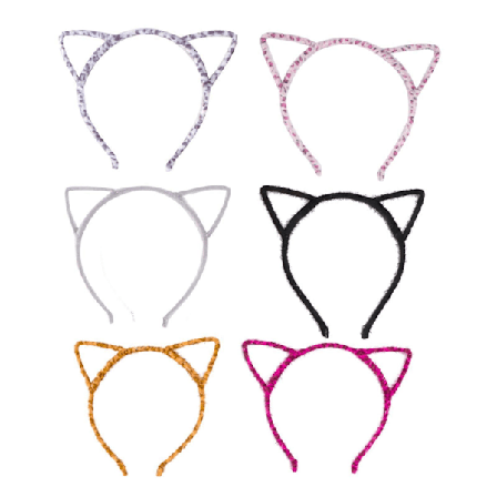 6 stk. Katteøre Hårbøjle Hårbånd Fluffy Hårbøjle til Fest og Daglig Dekoration