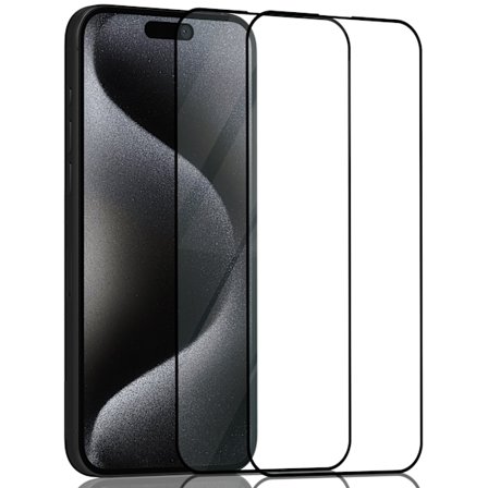 2-Pack ‏‏Iphone 15 Pro Skærmbeskyttelse - Hærdet Glas 9H - Super kvalitet 3D