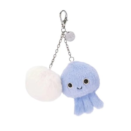 Jellycat Style Kutie Pops Jellyfish Taskevedhæng NWT & Støvpose Blødt Legetøj 14CM