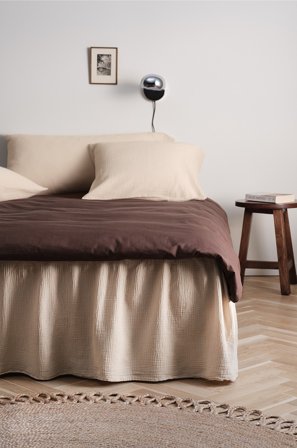 Jotex - Sengekappe 45 Cm Lys beige - AMILIA - Kjøp Sengekapper hos Jotex