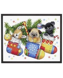 Broderikit Tavla Julstämning