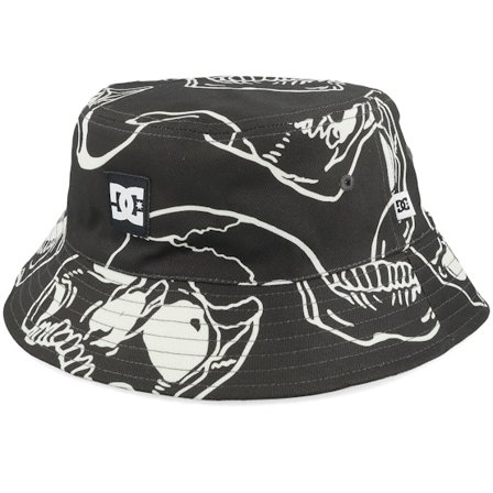 DC - Deep End Black Skully Print Bucket Bucket Black Hat - @ Hatstore