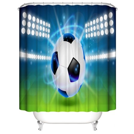 Jalkapallo Suihkuverho 150*180cm, Pallo Suihkuverho Vedenpitävä