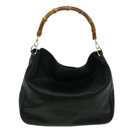 Gucci Vintage Pre-owned Læder hndtasker Sort, Dame Vintage Tasker, Størrelse: ONE Size