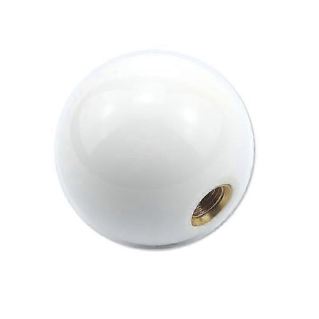 Sort/Hvid Kugle Gearknop / Kort gearskifteknop til Universal Bil Racing Gearskifteknop M10X1.5 / M8x1.25 / M10x1.25 /M12x1.25-sort