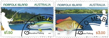Norfolk Island - Fiskeri - Stemplet sæt 2v
