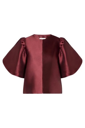 Cleo Pouf Sleeve Blouse Wine M