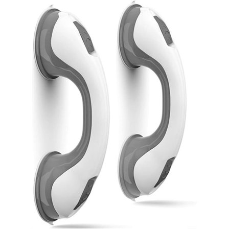 2 x Støttehåndtag - Velegnet til badekar sikkerhedsgribehåndtag med sugekop | Mobil badeværelsesstøtte til ældre, børn,