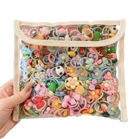 50 stykker Børn Hår Tilbehør Piger Tegnefilm Elastik Hår Bands Baby Hoved Reb Børn Små Dyr Pandebånd