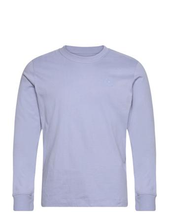 Printed Longsleeve T-Langærmet Skjorte Blå Tom Tailor