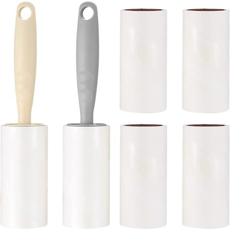 6-delt hårklistremer Rivbart støvpapir for å fjerne ull Klær Klær Roller for å erstatte krøllete klebrig hår Rollerbørste for å fjerne ull