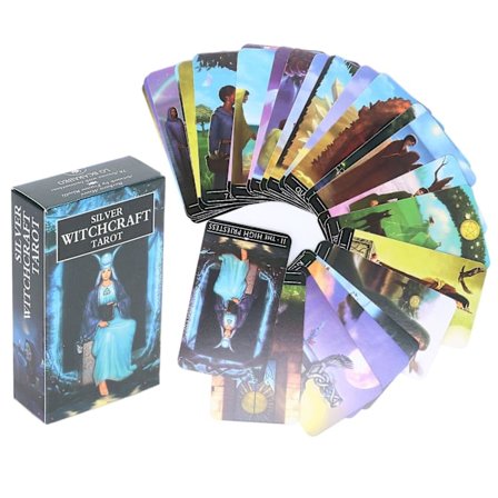 Silver Witchcraft Tarot Deck - 78 kort för engelska språkprognoser