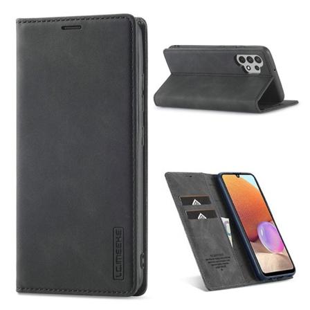 LC.Imeeke Samsung Galaxy A32 Nahkakotelo - Musta Black