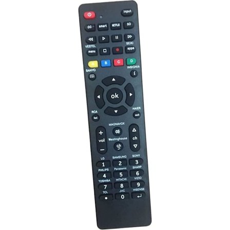 Universal TV-fjärrkontroll för Samsung, Vizio, Sony, Panasonic, Smart TV, HAIER, Toshiba, Philips, TCL - tv-fjärrkontroll
