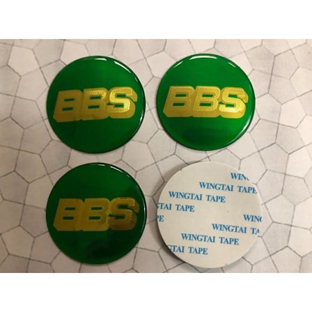4 kpl/erä BBS Vanteen Keskikupin Tunnus Tarrat 70mm 7.0cm Valkoiset / Kultaiset Tarrat