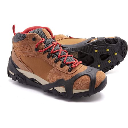 V3 Wolfram Steigeisen, Issko til Sko og Støvler - Isgreb til Sne og Is, Skridsikre Skogriber med Reflekterende Hæl S/M (Mænd: 5-9/ Kvinder: