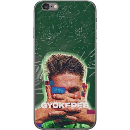 Yhteensopiva Puhelinkuori Apple iPhone 6 Lamine Yamal Barcelonan pelipaidassa, jossa on neonvaloja ja punaisia ja sinisiä salamoita dramaattisessa ef