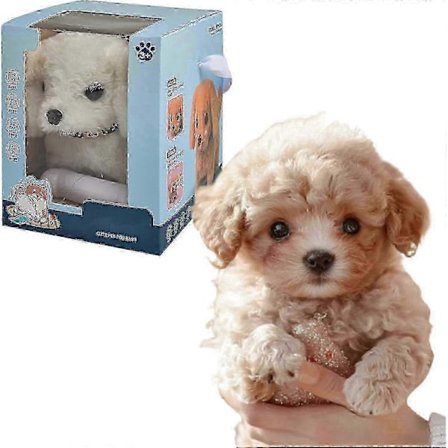 Min Livaktige Robothvalp, Robothvalp Som Oppfører Seg Som En Ekte Hund, Søt Myk Robothund Som Går Og Bjeffer (hvit) 2025[D]