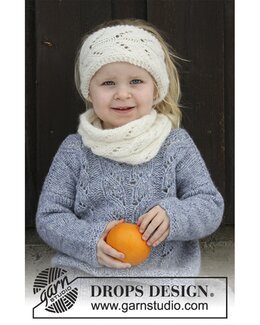 Strikkeopskrift Pandebånd og halsedisse - Drops Design