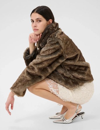 Karen By Simonsen Kbcarol Fur Jacket - Brown - L