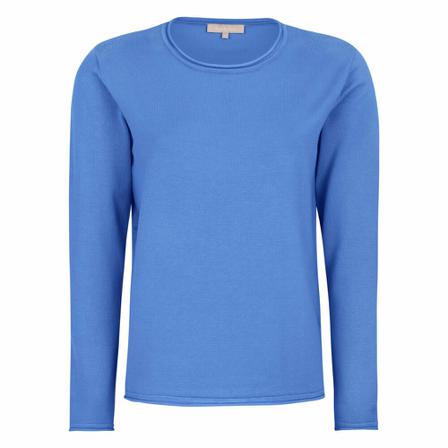 Soft Rebels, ﻿SRMarla O-Neck Roll Edge - Riverside Melange Niebieski, Kobieta, Rozmiar: S
