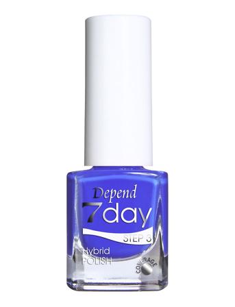 7Day Hybrid Polish 7185 Neglelakk Sminke Blå Depend Cosmetic*Betinget Tilbud