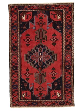 Medallion Small Hamadan Fine Rug 128X204 Wool