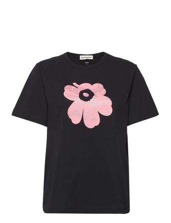 Erna Relaxed Unikko Placement T-shirts & Tops Short-sleeved Svart Marimekko