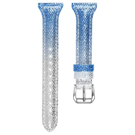 Garmin Vivomove HR / Vivomove gradient farve koskind læder urrem - Sølv / Blå