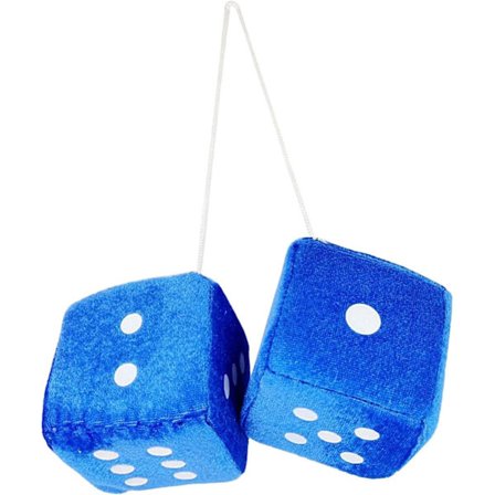 Plys terninger til bakspejl - Lille dekorativ pynt - Blød plys ornament til sedan, lastbil, SUV dekoration