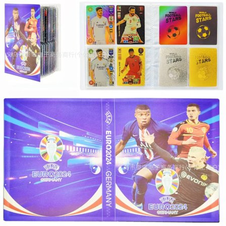 (Spesialkampanje) Fotballkort Album - 240 Stjernekort Boks Samlealbum Bok Mappe Blå