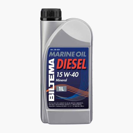 Biltema - Dieselolje innenbordsmotor 15 W-40 1 liter