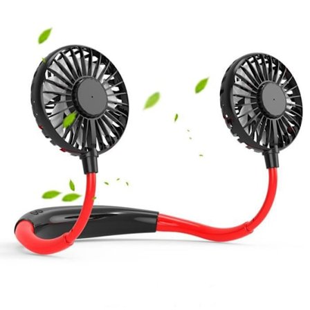 Cooling Neck Fläkt Varm Sommar Neck Justerbar USB Uppladdningsbar