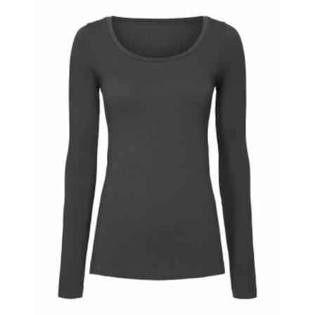 Tim & Simonsen Linea RIB Long Sleeve TOP Grå, Dame, Størrelse: ONE Size