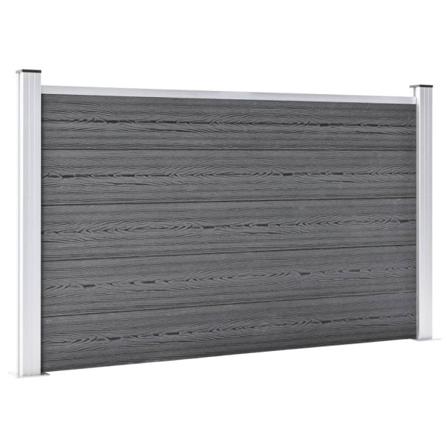 Vidaxl Staketpanel Wpc 353x106 Cm Grå Grå