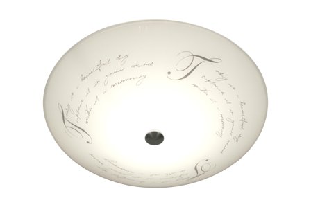 Aneta Lighting SKRIFT plafond 42 cm, hvit/stål, 3x40W E14 Ø420 H140