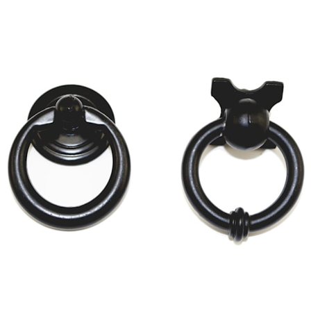 2 stk. sorte enkelthuls skuffetræk håndtag boligforbedringsskabe