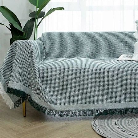 Soffabetræk Tæppe Vævede Håndklæder til Stue Møbler Dekor Vægtæppe Soffabetræk grøn green-FS-