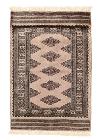 Håndknyttet Pakistan Bokhara 3Ply Teppe 81X120 Brun/Svart