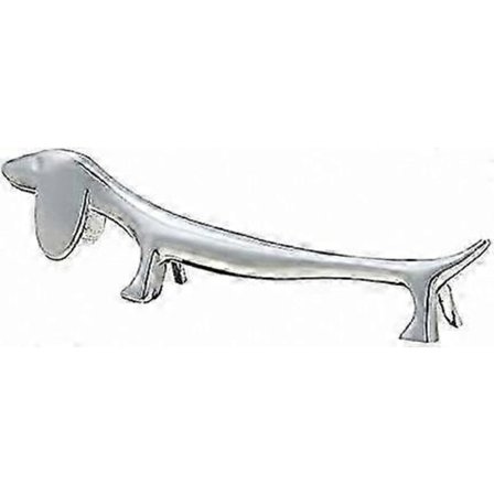 6-pak Gravhundeformede Bestikholdere, 2,5x9cm, Rustfrit Stål Finish