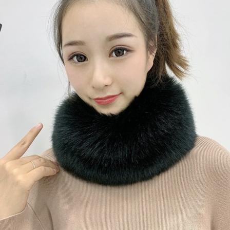 Vinterneck Wrap Faux Fur Scarf SVART black