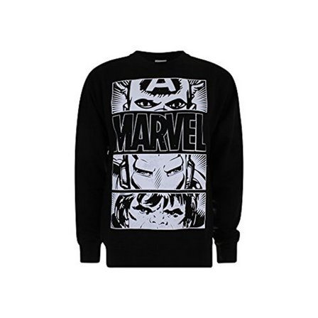Marvel Herr Hero Eyes Lätt Sweatshirt XXL Svart