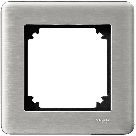 Schneider Electric Exxact Solid Kombinationsram stål 1-fack, Strömbrytare & vägguttag