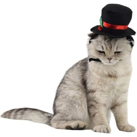 Kæledyr Hund Kat Top Hat Cosplay Kostume Sort Top Hat Jul Halloween Cosplays Tilbehør Ferie Kostume Tilbehør