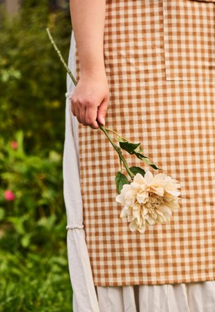 Ib Laursen Kunstig Blomst Dahlia-ButterCream H45