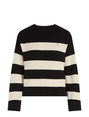 Co Cardi Stitch C-Nk Swt Tops Knitwear Jumpers Black Tommy Hilfiger