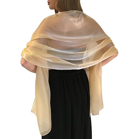 Silkeslen Pashmina Iriserande Wrap Stole Sjal för Bröllop Brud Brudtärnor Baler & Fester
