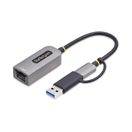 StarTech USB-C TO ETHERNET ADAPTER - WITH USB-A DONGLE 6IN/15CM CABLE CABL